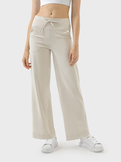 Drawstring Active Pants with Pockets