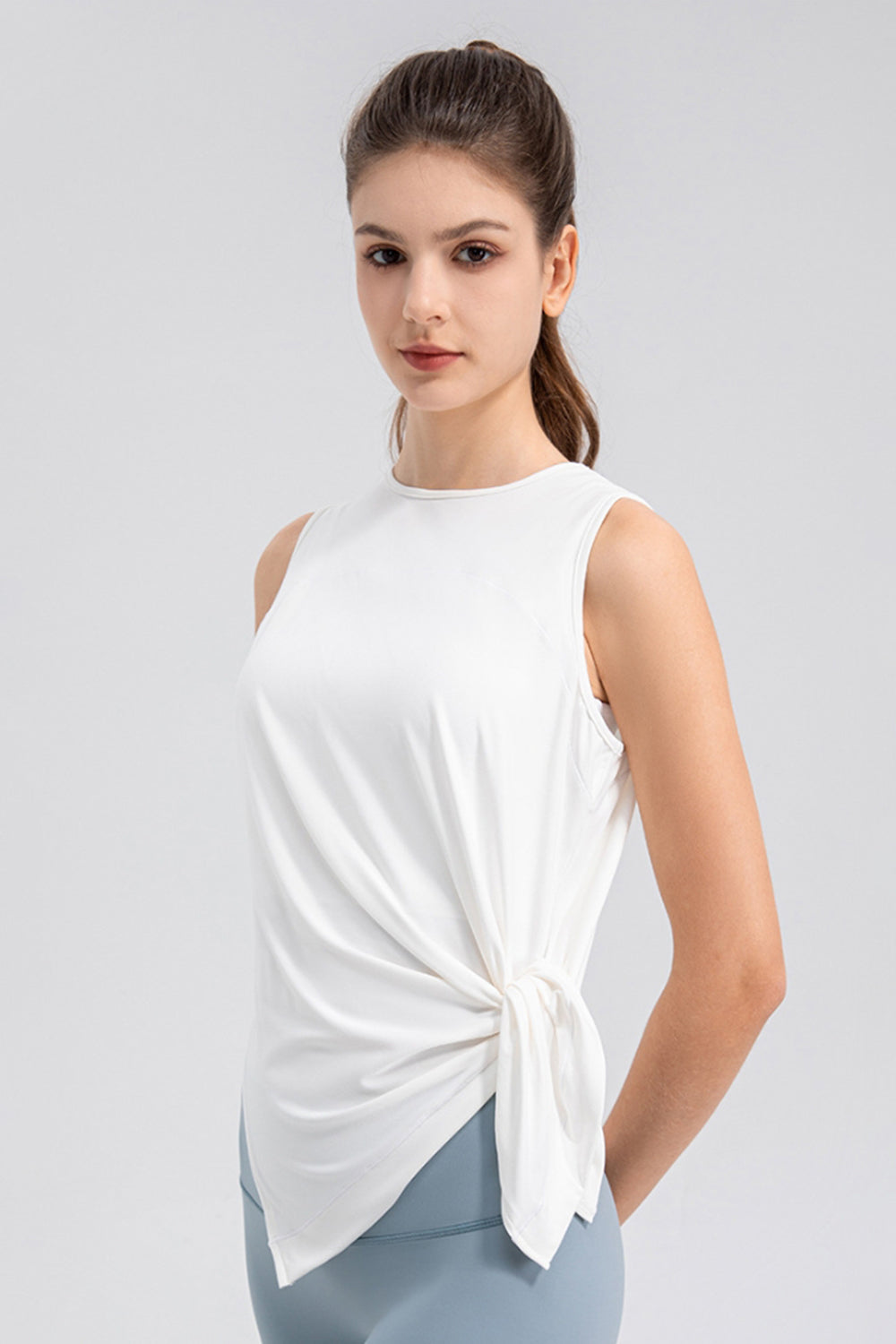 Slit Round Neck Tank