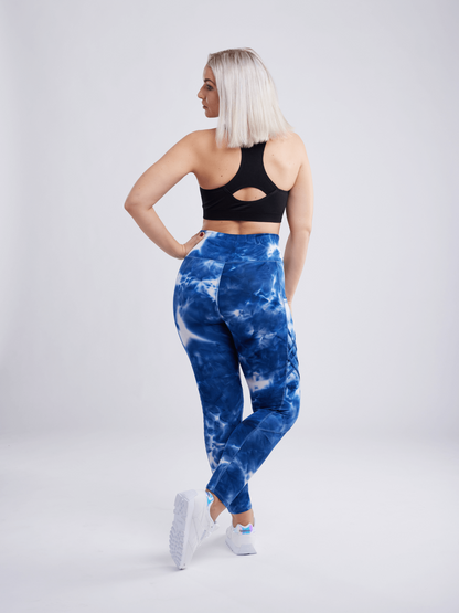 High-Waisted Criss-Cross Training Leggings with Hip Pockets