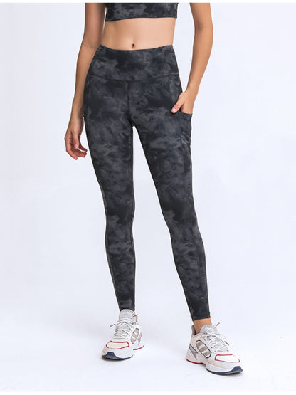 Wide Waistband Leggings with Pockets