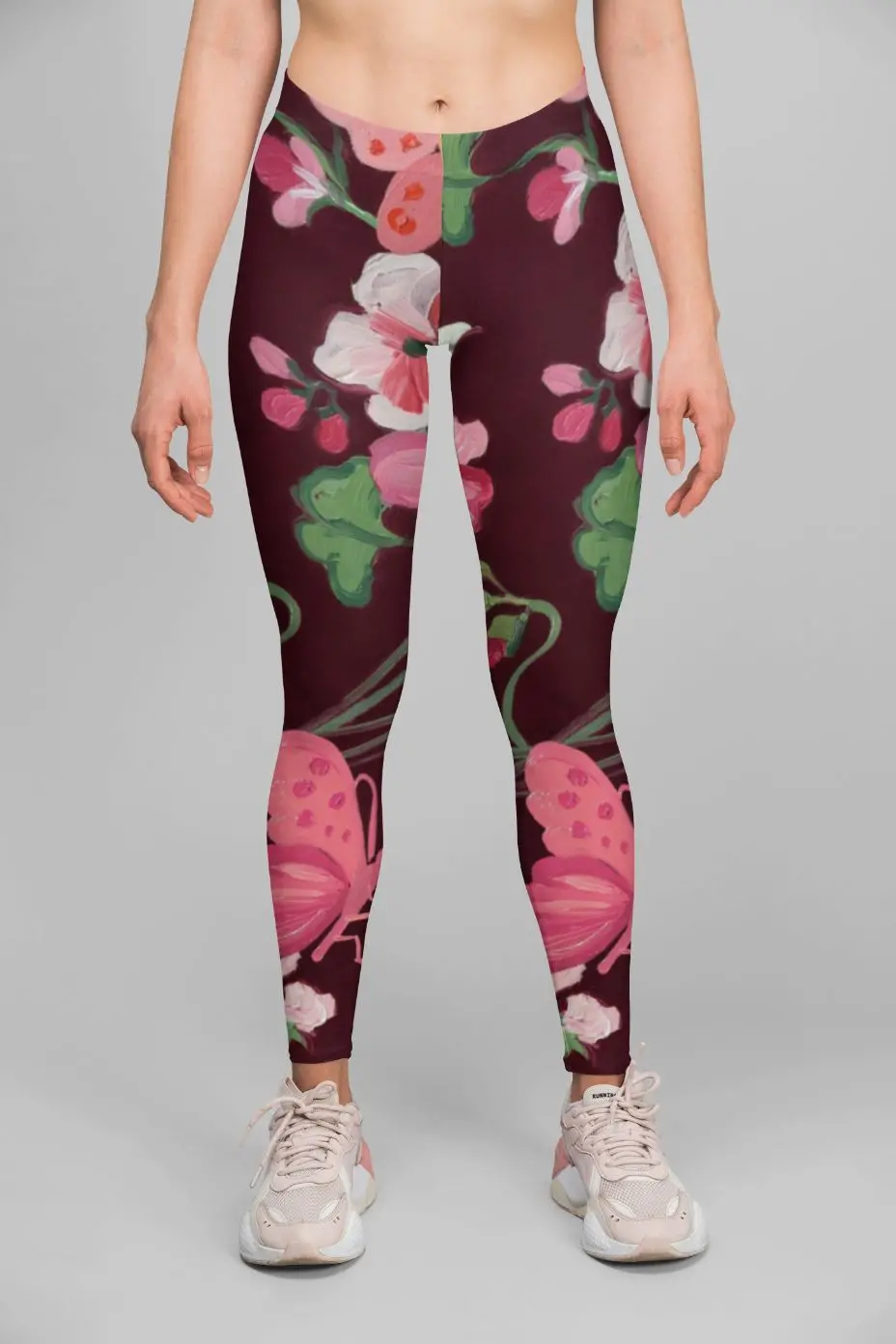 Virgin Teez- Alpine Pink Flowers Legging