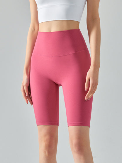 Wide  Waistband High Waist Active Shorts