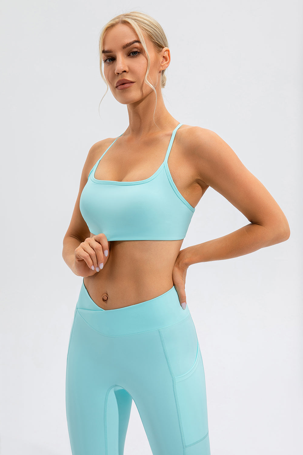 Crisscross Spaghetti Strap Active Cami